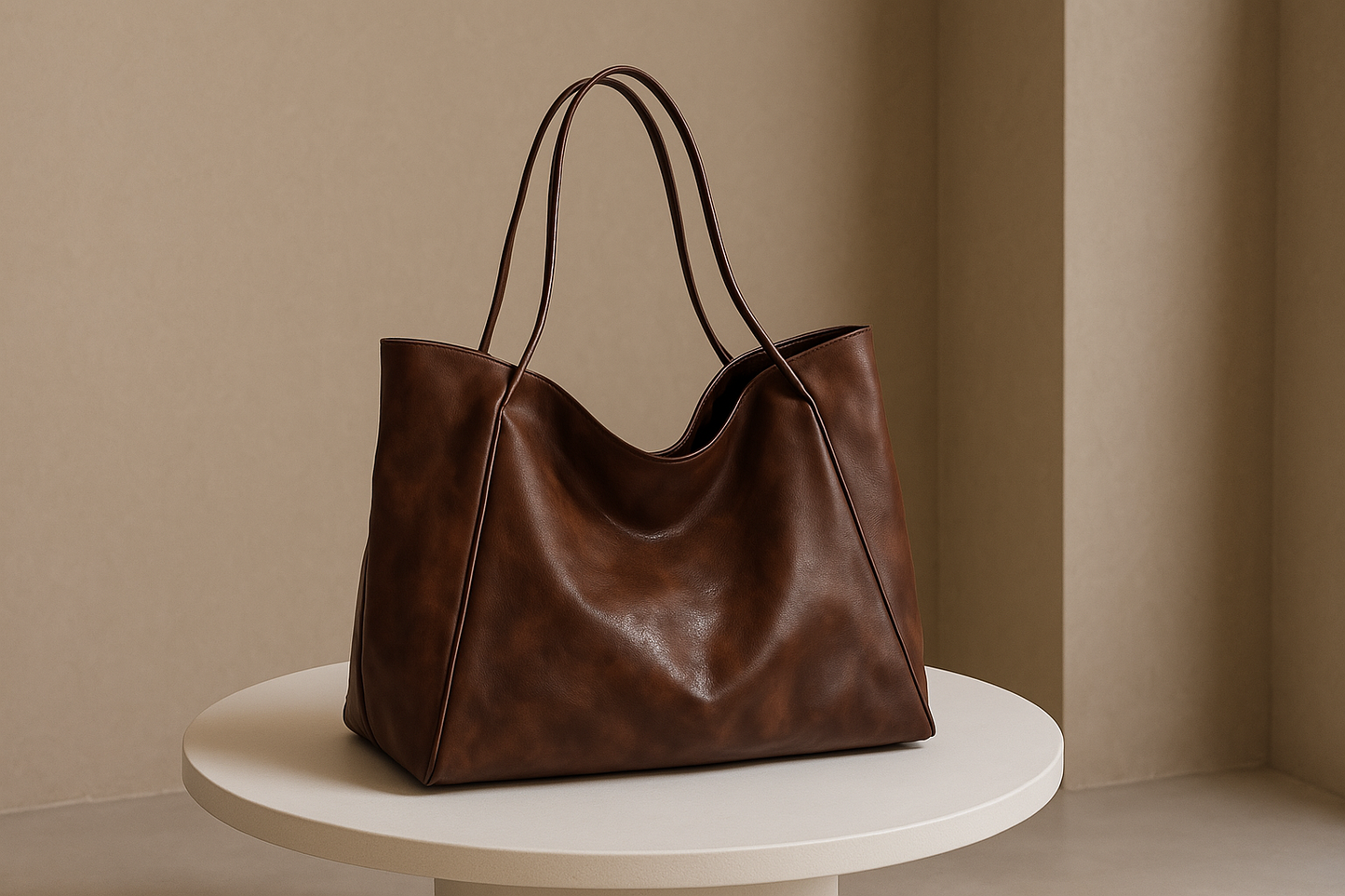 Grand sac à main marron