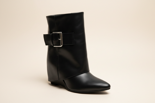 Black Vintage short boots - Kamuxury
