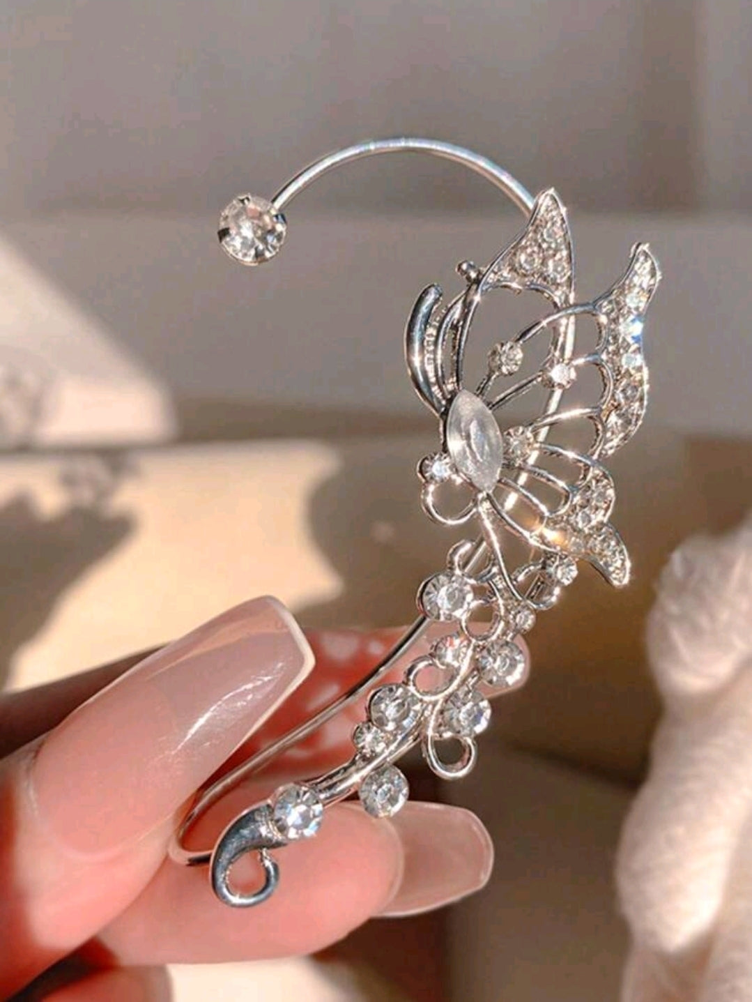 Pair of earrings Butterfly (no piercing) - Kamuxury