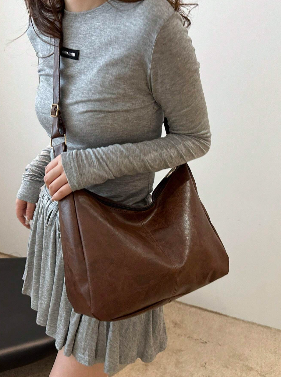 Brown crossbody handbag