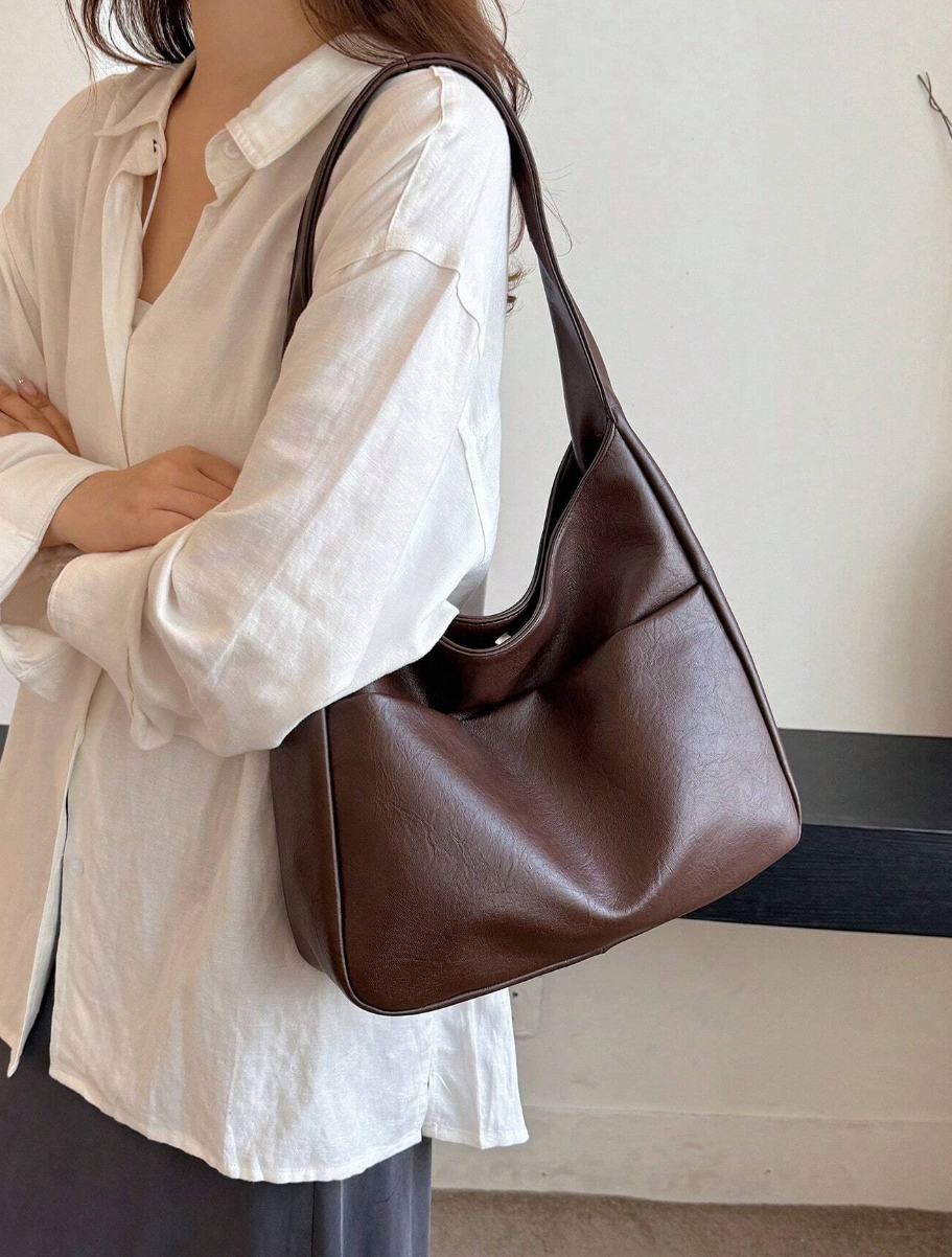 Dark brown handbag