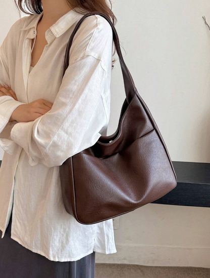Sac à main mat couleur marron