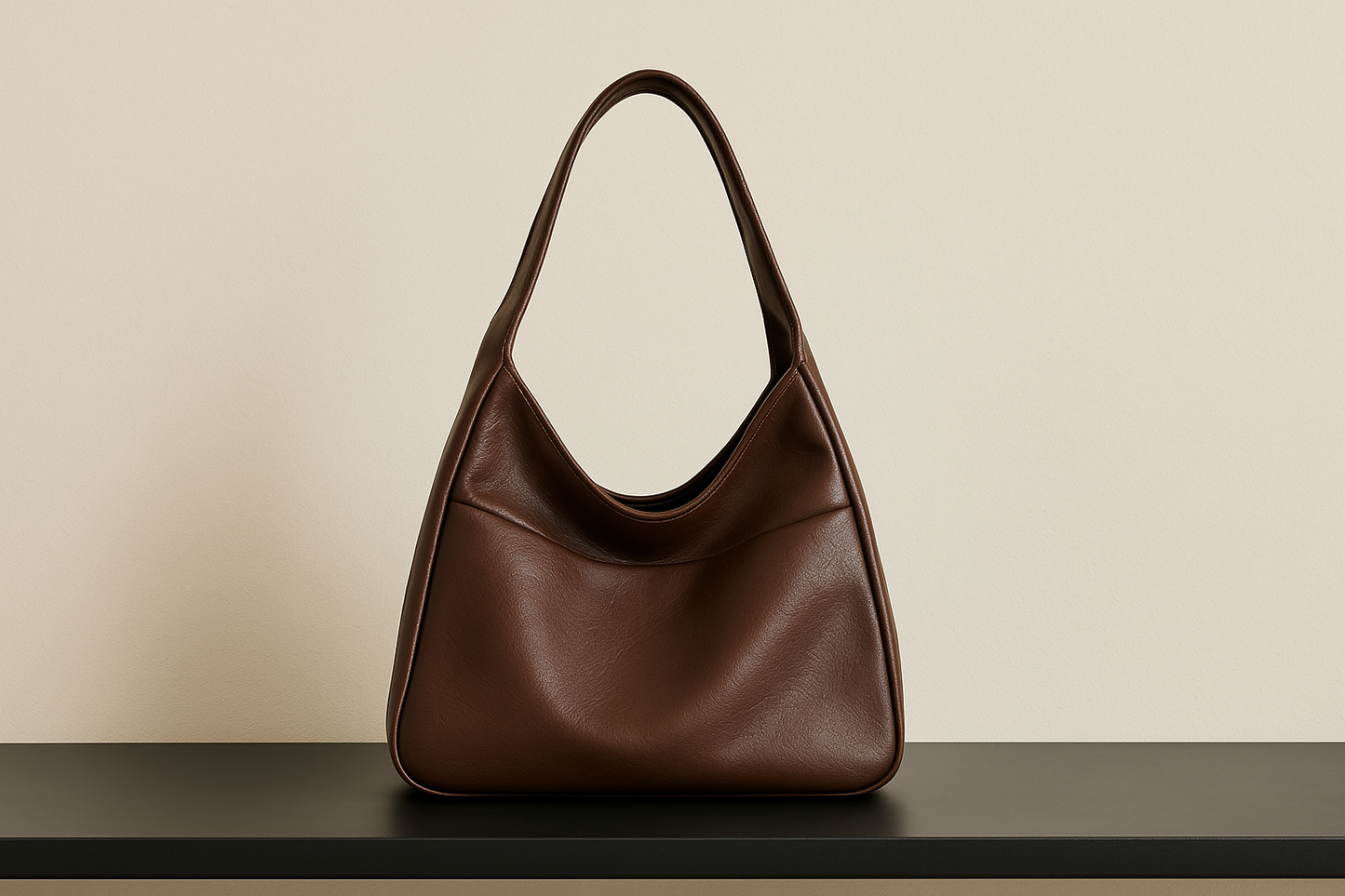 Sac à main mat couleur marron