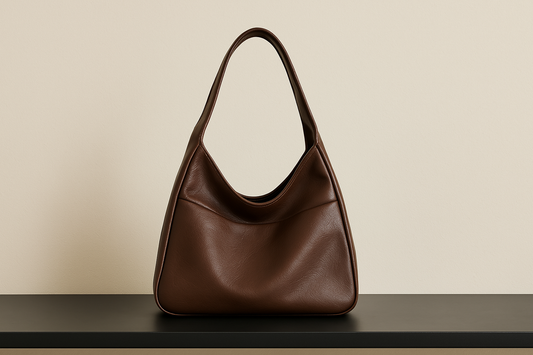 Sac à main mat couleur marron