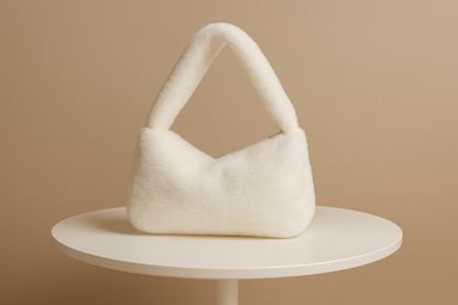 White / Black super soft bag - Kamuxury