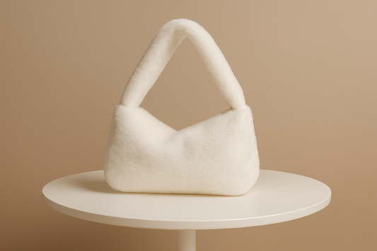 White / Black super soft bag - Kamuxury
