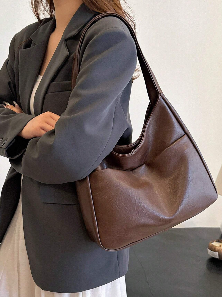 Dark brown handbag