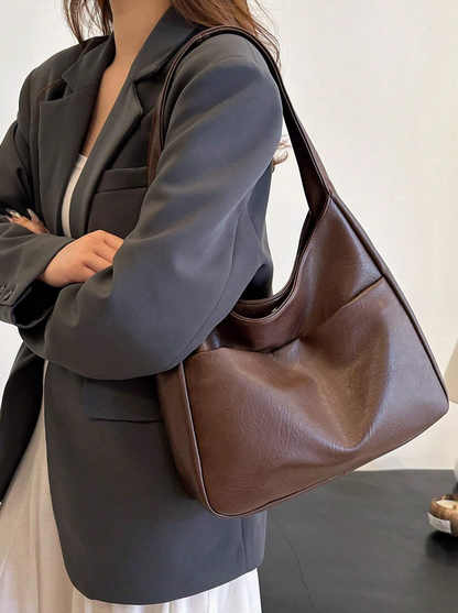 Sac à main mat couleur marron