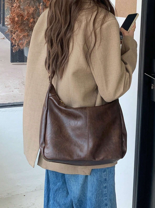 Dark brown crossbody handbag