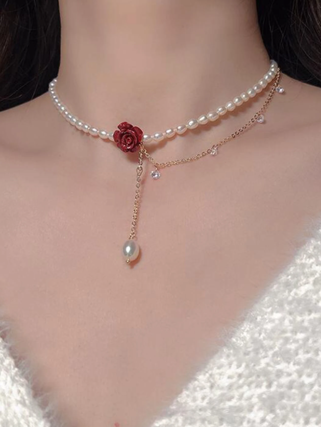 NEW COLLECTION : Born to Die necklace with flower pendant - Kamuxury