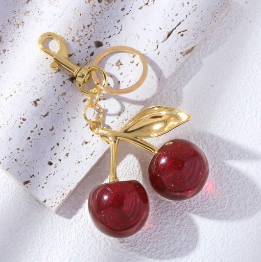 The cherry cult collection : charm with pearls and sparkle cherries - Kamuxury