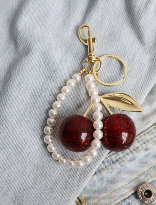 The cherry cult collection : charm with pearls and sparkle cherries - Kamuxury
