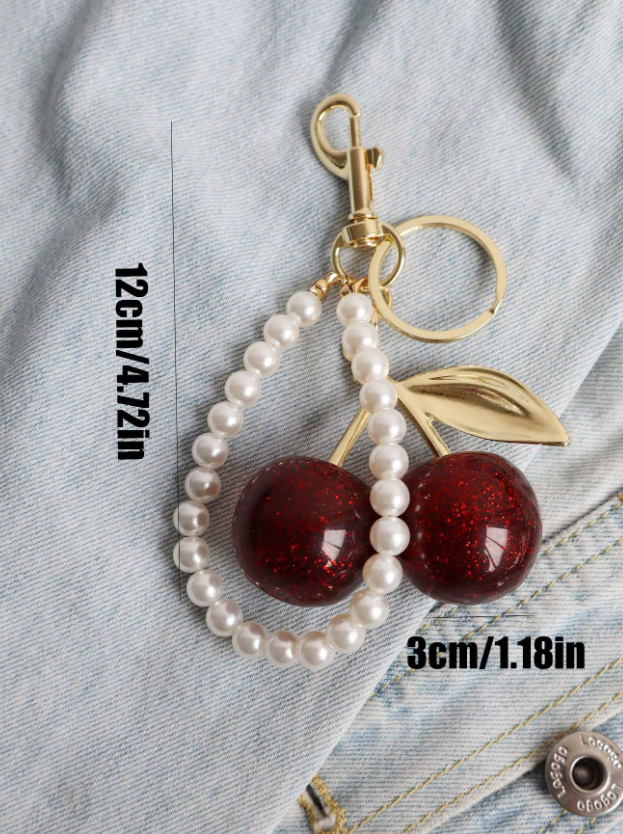 The cherry cult collection : charm with pearls and sparkle cherries - Kamuxury