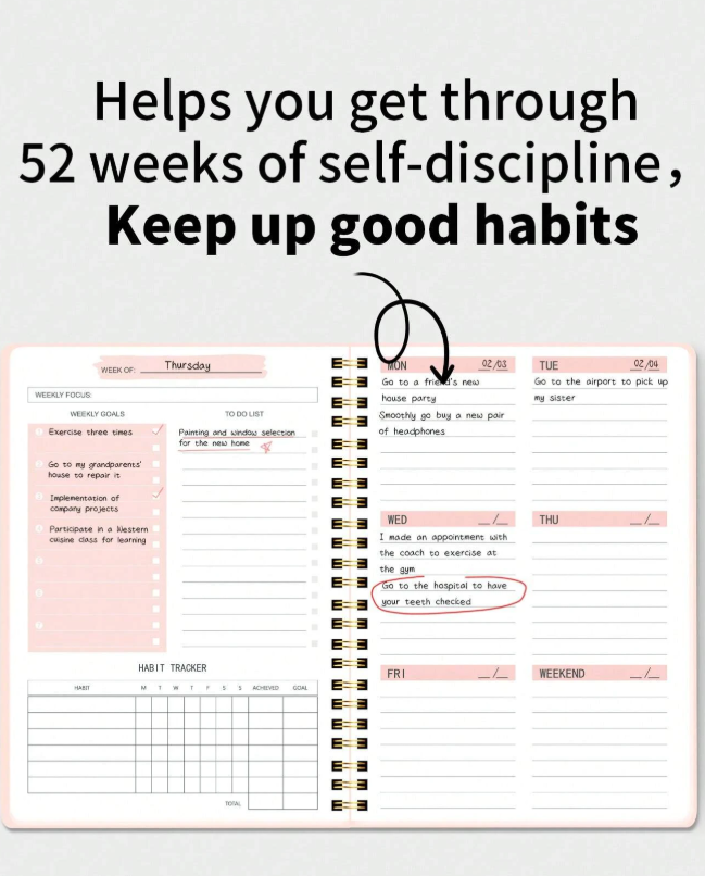 Planner 52 weeks (several colors) - Kamuxury