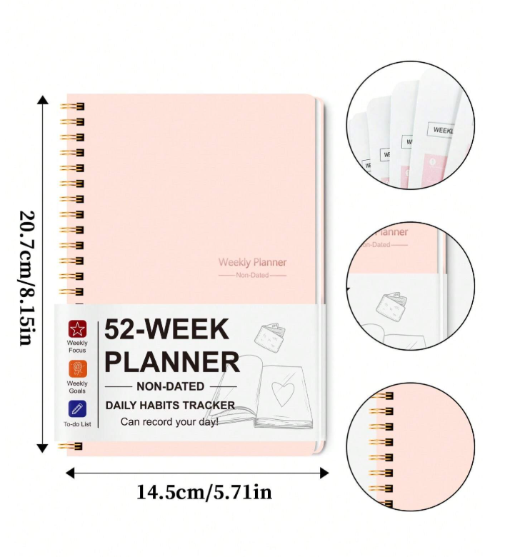 Planner 52 weeks (several colors) - Kamuxury