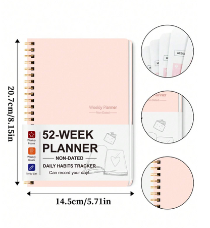 Planner 52 weeks (several colors) - Kamuxury