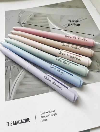 6 pieces gel ink with motivation - Kamuxury