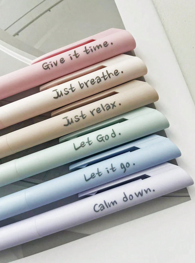 6 pieces gel ink with motivation - Kamuxury