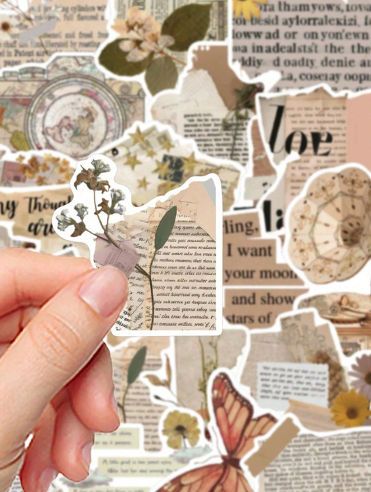 Vintage journal stickers (30 pcs) - Kamuxury