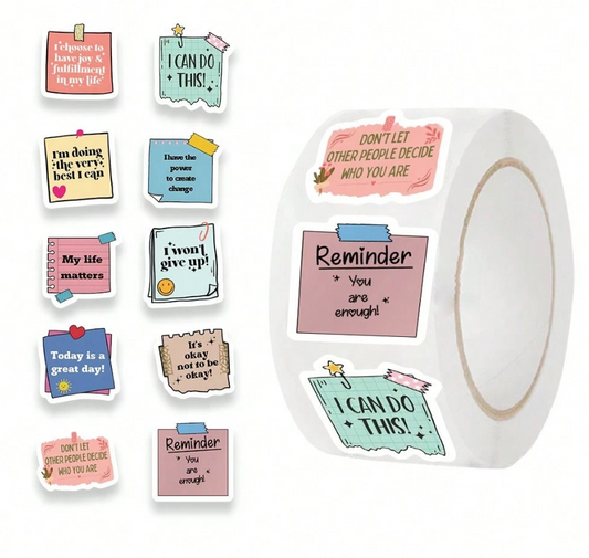 500 affirmation Sticker roll - Kamuxury