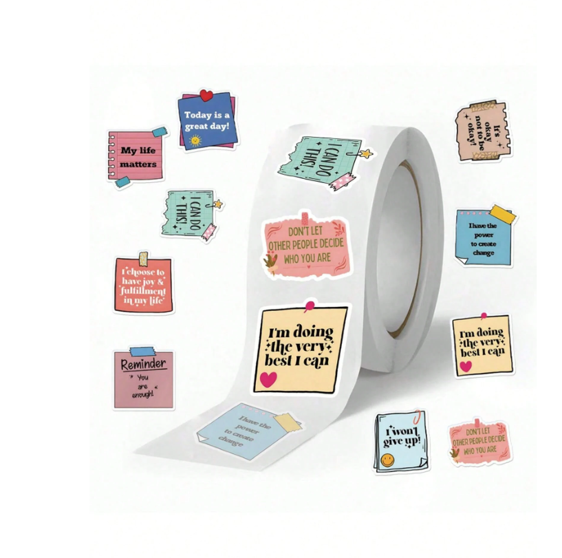 500 affirmation Sticker roll - Kamuxury