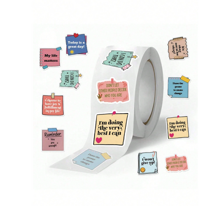 500 affirmation Sticker roll - Kamuxury