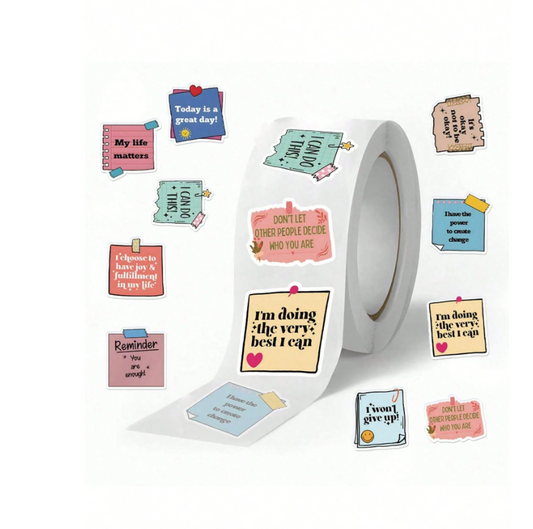 500 affirmation Sticker roll - Kamuxury