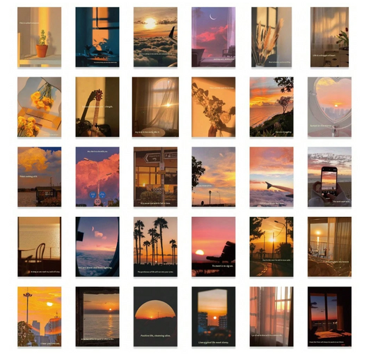 Sunset quote stickers (60 pcs) - Kamuxury