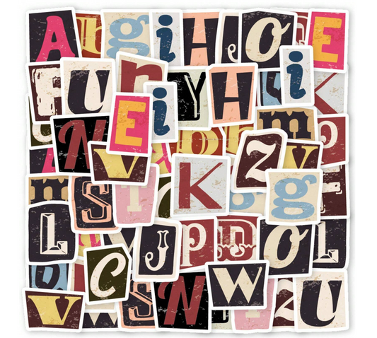 Alphabet stickers (52 pcs) - Kamuxury