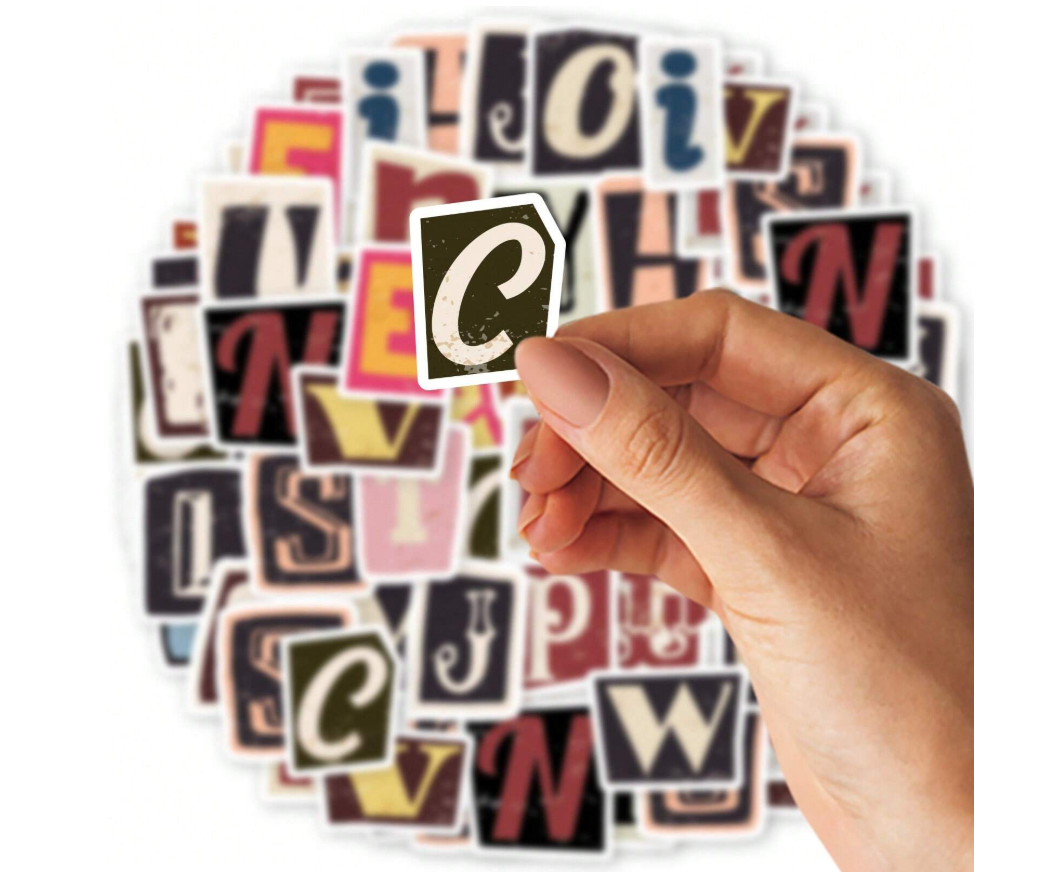 Alphabet stickers (52 pcs) - Kamuxury