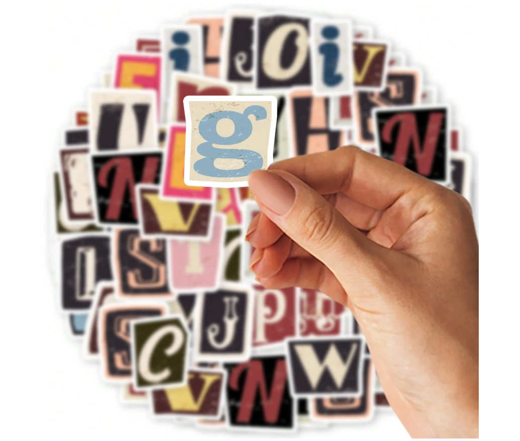 Alphabet stickers (52 pcs) - Kamuxury