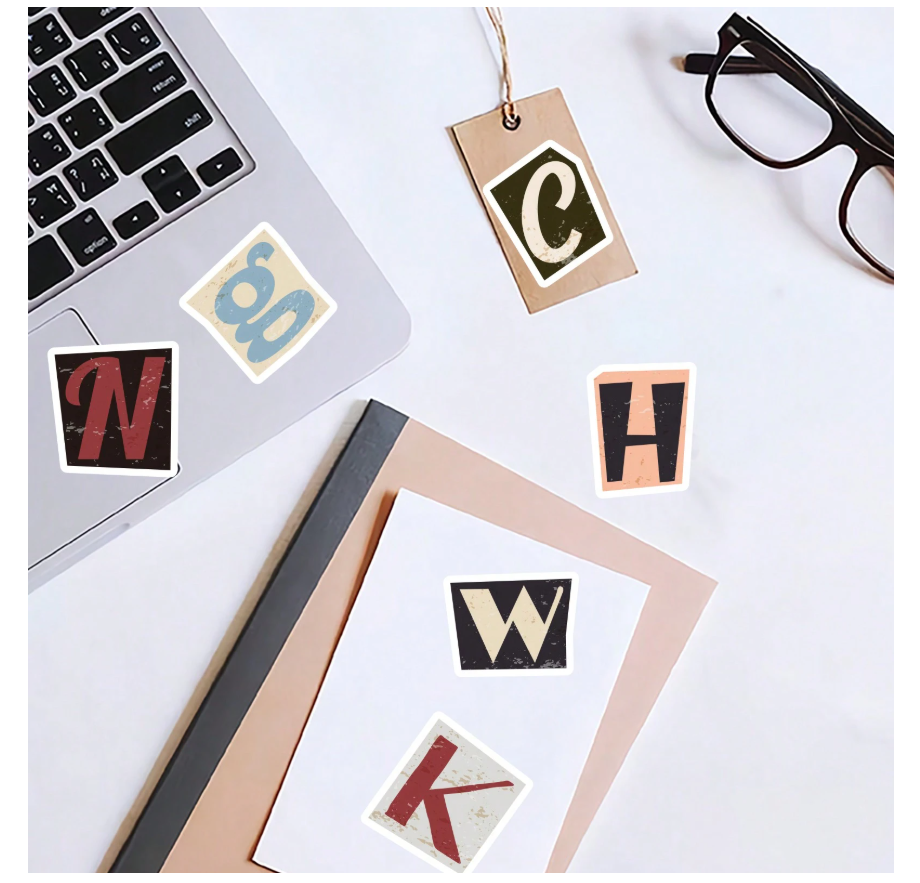 Alphabet stickers (52 pcs) - Kamuxury
