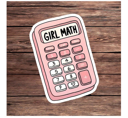 Girl math sticker (1pc) - Kamuxury