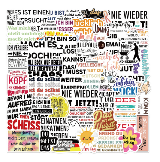 German Inspirational Graffiti Stickers (49pcs) - Kamuxury