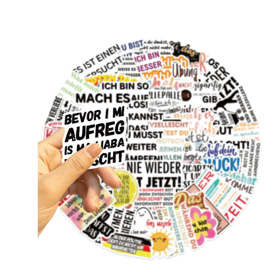 German Inspirational Graffiti Stickers (49pcs) - Kamuxury
