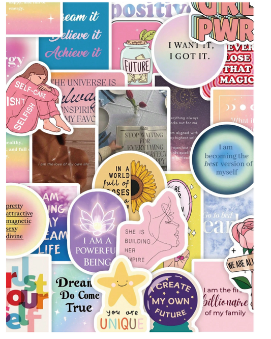 Inspirational Good vibe Stickers (52pcs) - Kamuxury