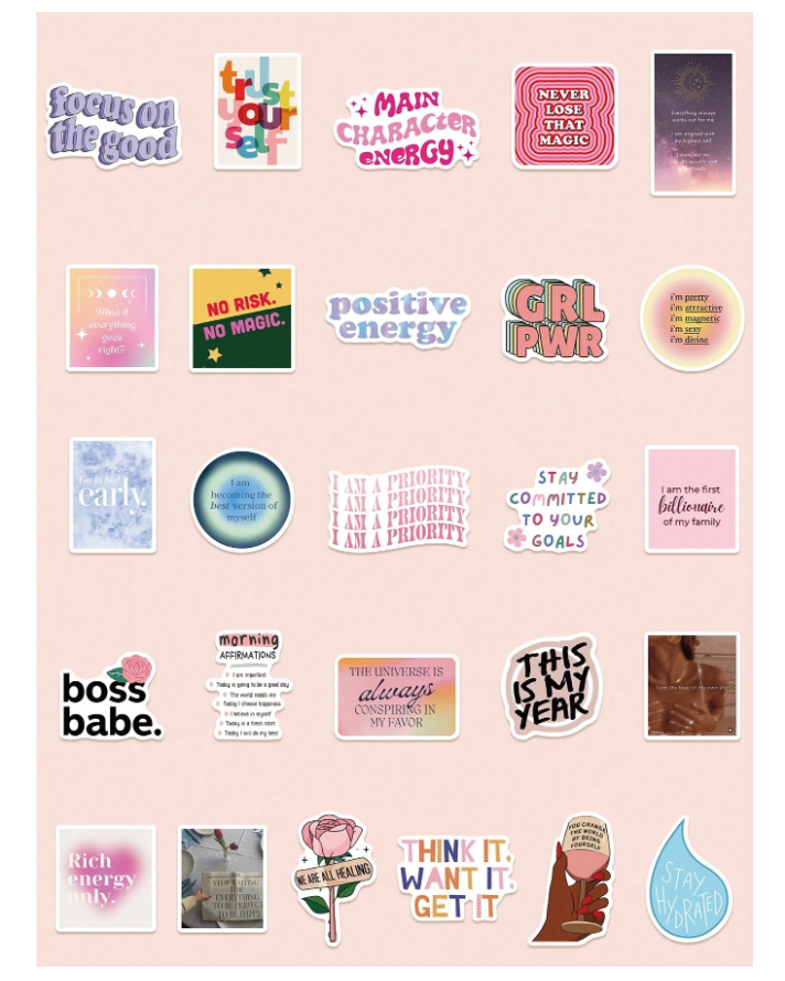 Inspirational Good vibe Stickers (52pcs) - Kamuxury