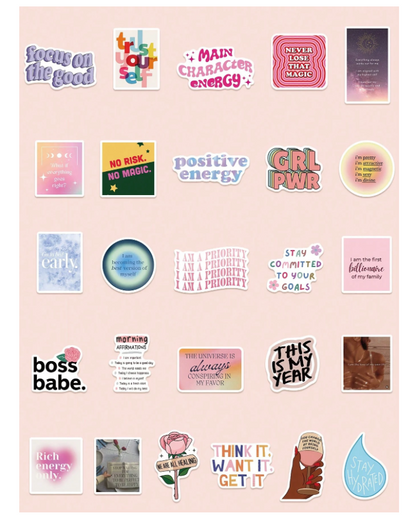 Inspirational Good vibe Stickers (52pcs) - Kamuxury