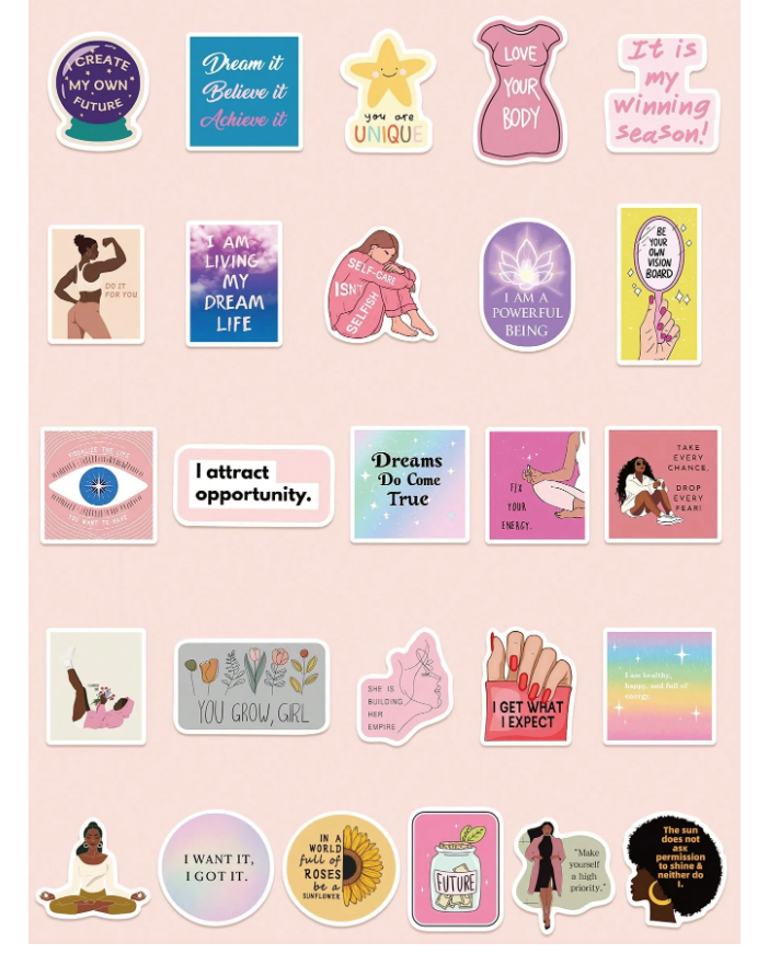 Inspirational Good vibe Stickers (52pcs) - Kamuxury