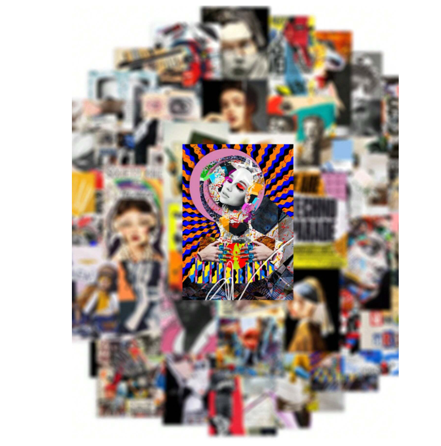 Artistic vintage Stickers (50pcs) - Kamuxury
