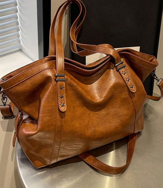 Zaarah Oversized Camel bag for school - Kamuxury