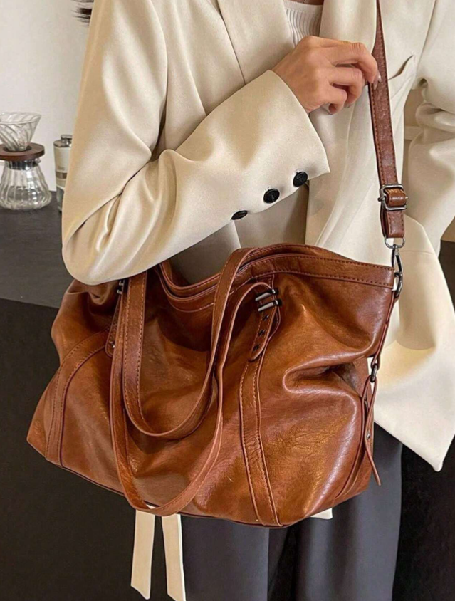 Zaarah Oversized Camel bag for school - Kamuxury