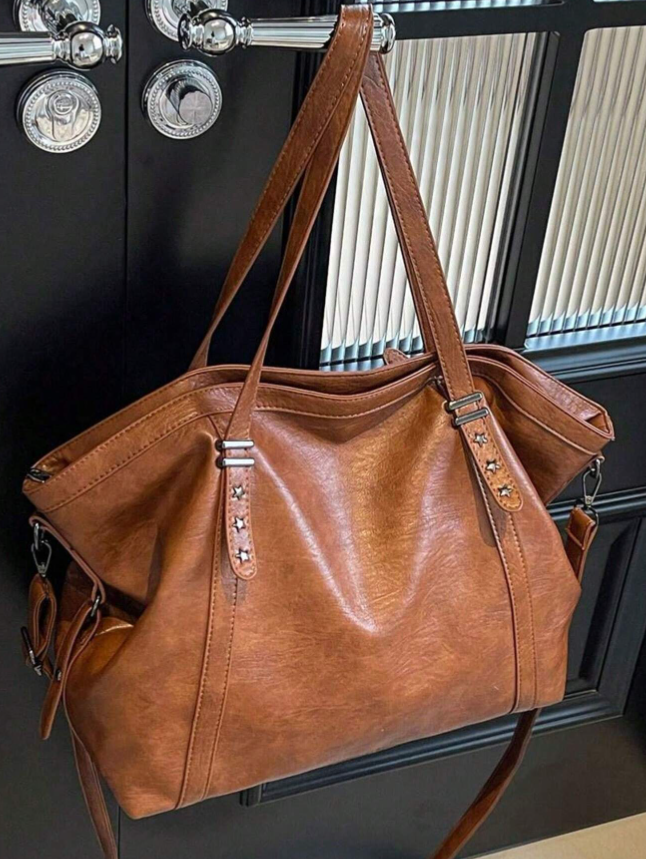 Zaarah Oversized Camel bag for school - Kamuxury