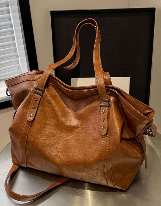 Zaarah Oversized Camel bag for school - Kamuxury