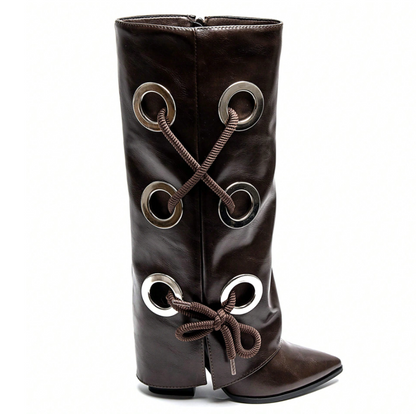 Leather lace Boots (several colors) - Kamuxury