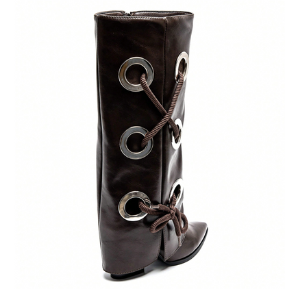 Leather lace Boots (several colors) - Kamuxury
