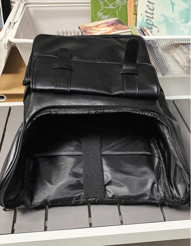 Frank Oversized black backpack bag for travel - Kamuxury