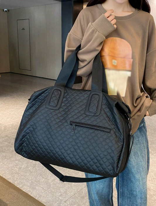 Hugo Oversized black bag for travel - Kamuxury