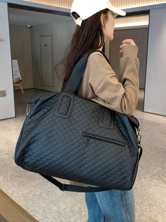 Hugo Oversized black bag for travel - Kamuxury