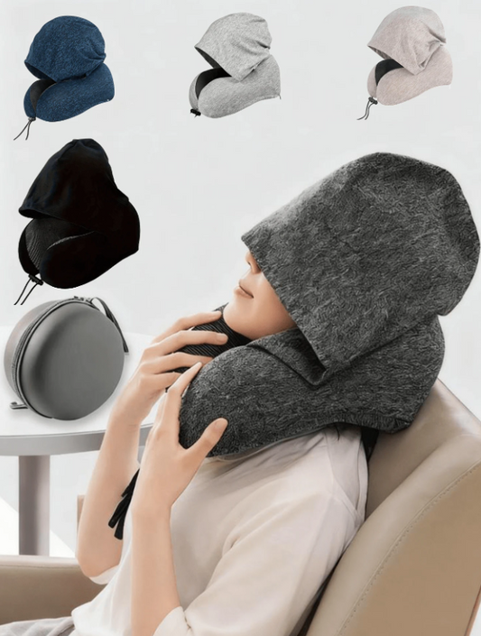 Adjustable Neck Pillow – Comfortable Polyester Fiber Support, Washable, Available in Multiple Colors for Travel & Outdoor Use - Kamuxury